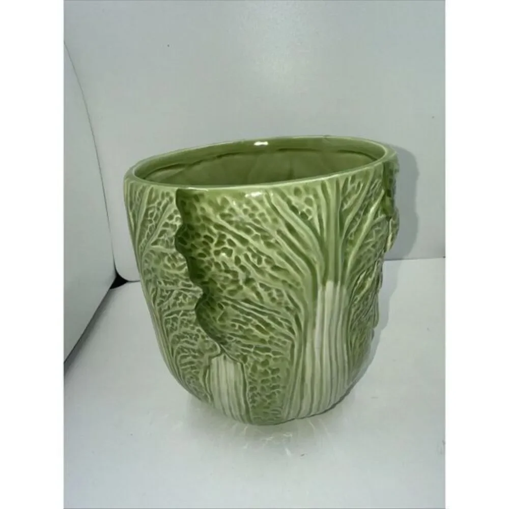 Vintage H&HD Cabbage Lettuce Planter Jar Canister‎ 1990 No Lid